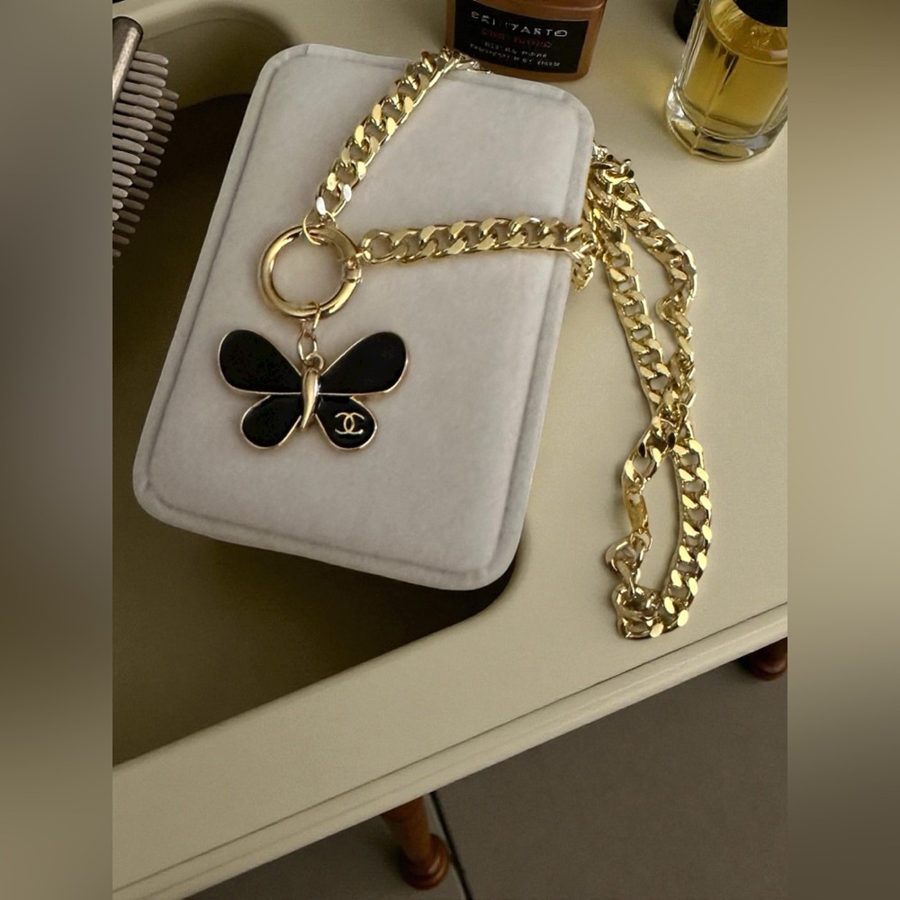 Custom Zipperpull butterfly necklace